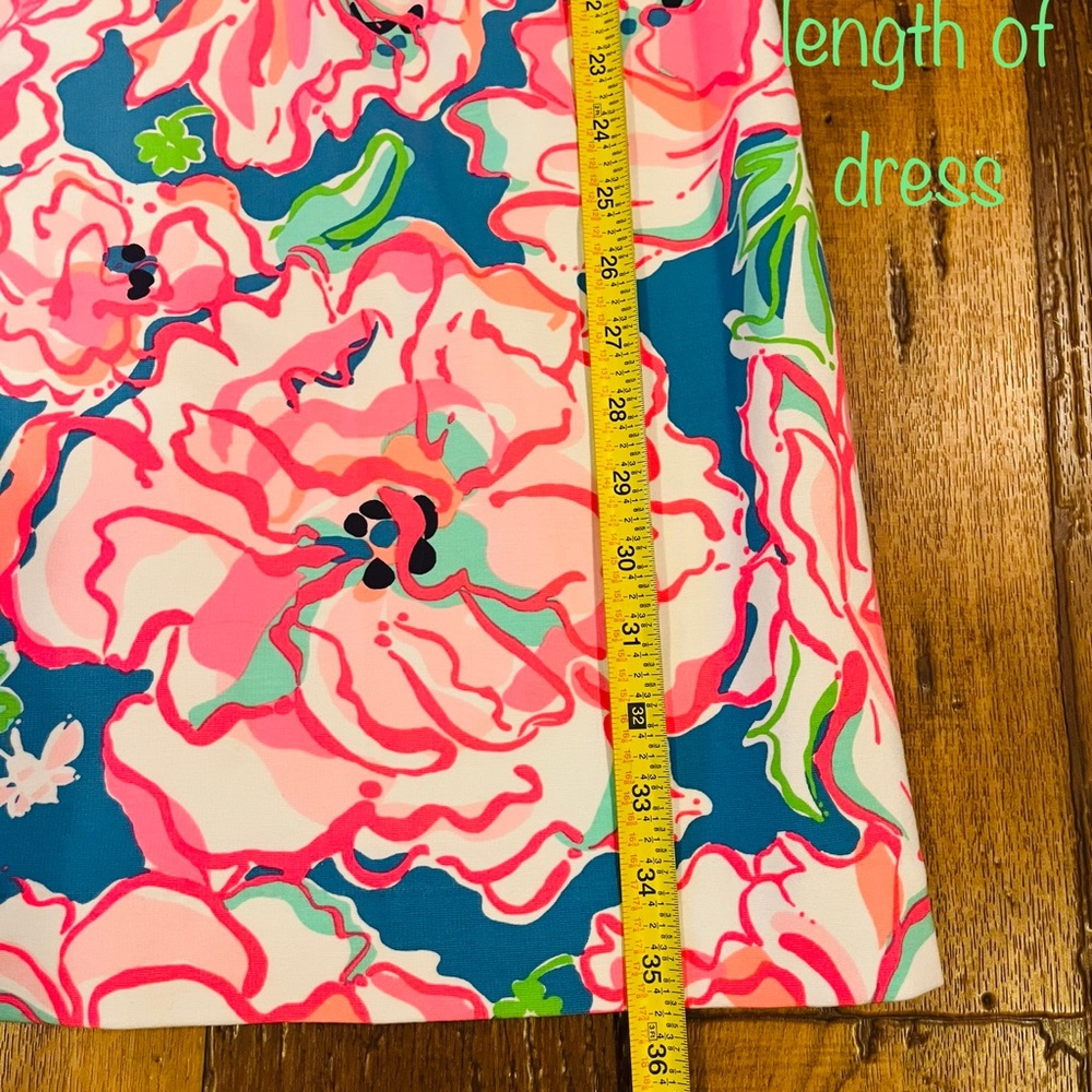 Lilly Pulitzer Juliana Flutter Blue Lucky Chin Combo Dress- Small - Picture 13 of 15